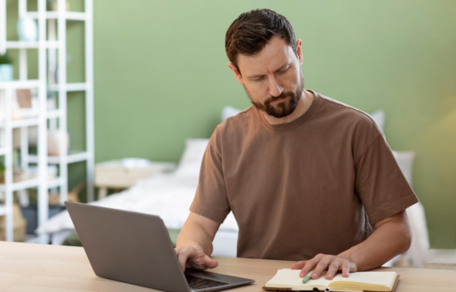 Business owner reviewing detailed financial analysis reports and profitability metrics