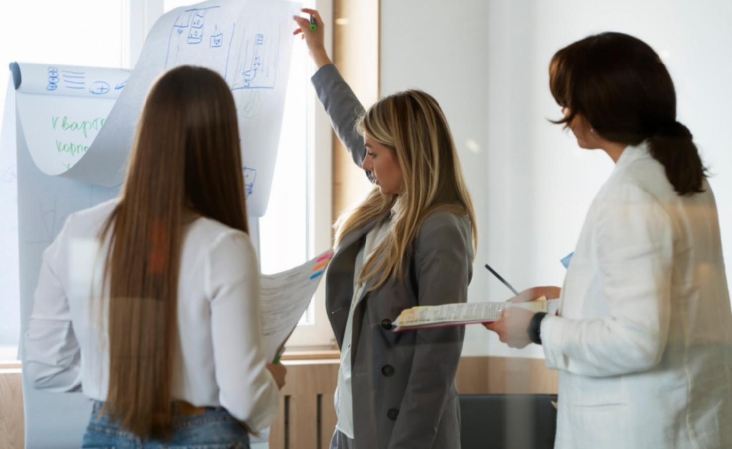 Professional business consultation meeting with financial documents and strategic planning materials